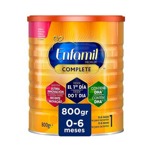 ENFAMIL Premium complete Leche (1) de inico, para recién nacido de de 0 a 6 meses 800 g.