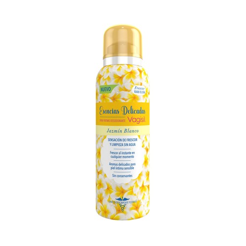 VAGISIL Desodorante íntimo en spray con aroma a jazmín blanco VAGISIL Esencias delicadas 125 ml.