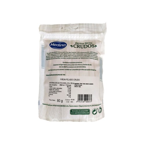 MEDINA Piñones pelados crudos MEDINA 80 g.