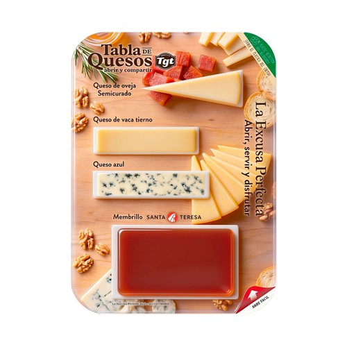TGT Tabla de quesos con membrillo de Santa Teresa 320 g.