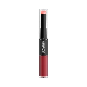 L´ORÉAL PARIS  Infalible 24h lipstick color tono 502 Red to stay Pintalabios de larga duración, con acabado hidratante y brillante.