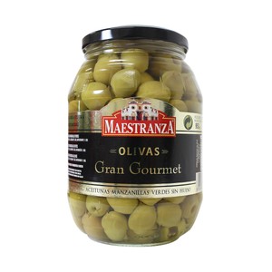 Imagen de MAESTRANZA Aceitunas verdes manzanilla sin hueso MAESTRANZA GRAN GOURMET bote de 450 g.