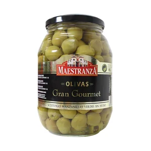 MAESTRANZA Aceitunas verdes manzanilla sin hueso MAESTRANZA GRAN GOURMET bote de 450 g.