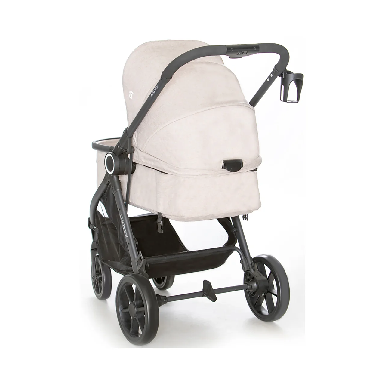 Cochecito trío convertible Happy, color beige.