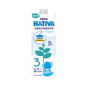 Imagen de NATIVA Leche (4) de crecimiento sin azúcares añadidos, de 12 a 36 meses NATIVA Original de Nestlé 1 l.