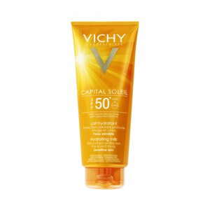 VICHY Leche solar hidratante con factor de protección 50 (muy alto) VICHY Capital Soleil 300 ml.