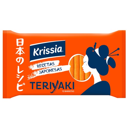 KRISSIA Barritas de surimi sabor teriyaki receta japonesa 12 uds. 180 g.