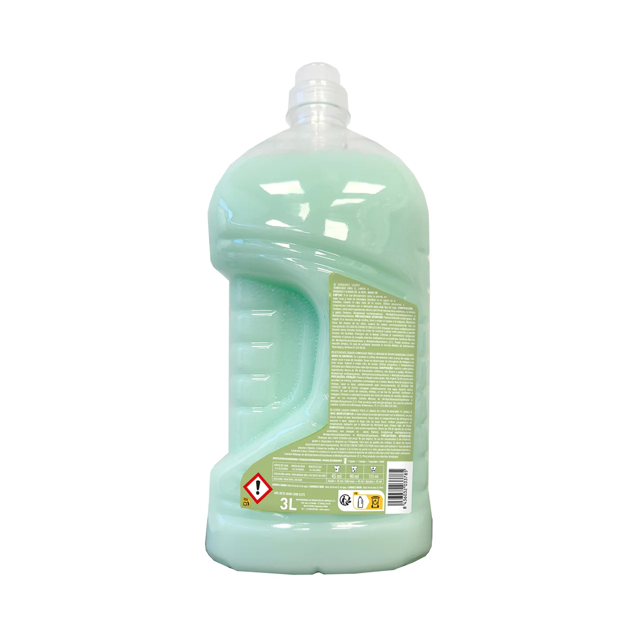 Detergente líquido para mano y máquina, con aloe vera 33 dosis, 3 l.