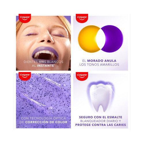 COLGATE Pasta de dientes de uso diario con acción blanqueante COLGATE Max white purple reveal 75 ml.