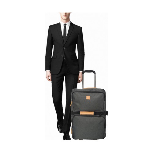 Trolley con doble compartimento gris 50cm, Globe Trotters AIRPORT ALCAMPO.
