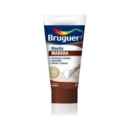 Masilla madera, color pino BRUGUER, 200grs.