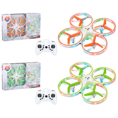 Drones radiocontrol con luces, modelos surtidos ONE, TWO FUN