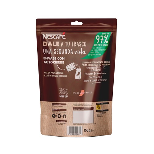 NESCAFÉ Café soluble natural 150 g.