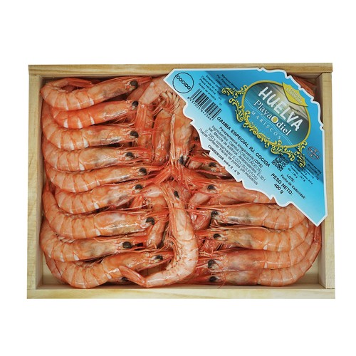 Gamba especial cocida caja de 400 g.