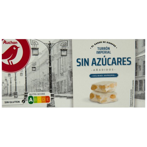 PRODUCTO ALCAMPO Turrón duro sin azúcares añadidos 200 g.