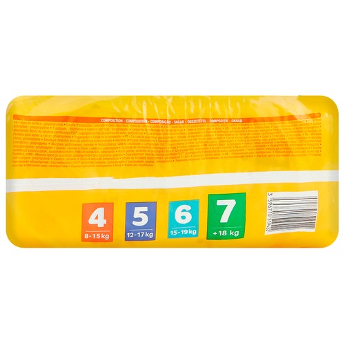 PRODUCTO ALCAMPO Baby Pants (braguitas) de aprendizaje talla 7 (+18 kg) 15 uds.