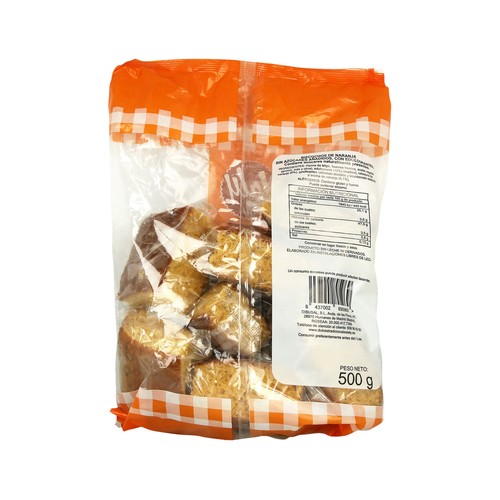 LALY Bizcochos de naranja, sin azúcares añadidos, sin lactosa 450g.