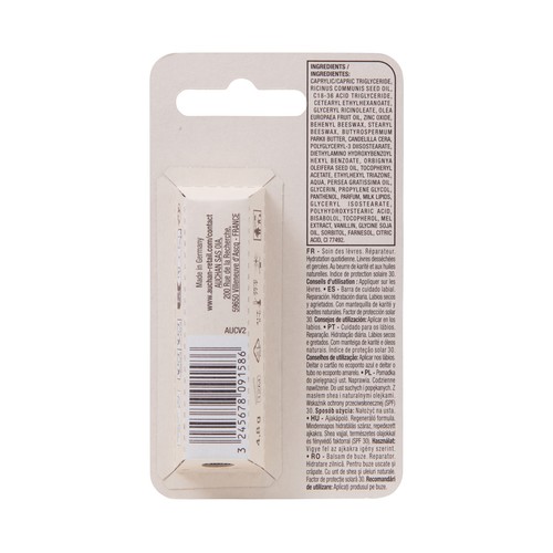 COSMIA Protector labial hidratador y reparador, con FPS 30, para labios secos y agrietados.