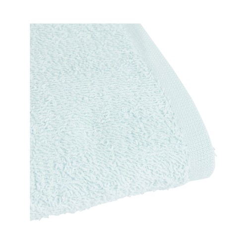 Toalla lisa de tocador azul, 300g/m² de densidad, 30x50 cm. ESSENTIAL.