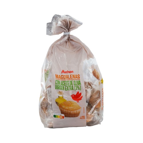 PRODUCTO ALCAMPO Magdalenas con un 3% de aceite de oliva virgen extra 600 g.