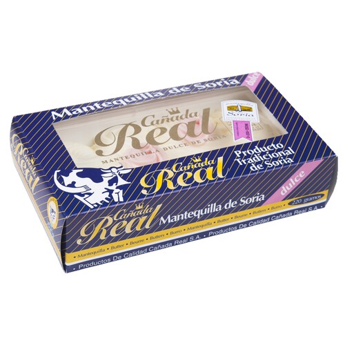 CAÑADA REAL Lata de mantequilla dulce de Soria CAÑANA REAL 220 g.