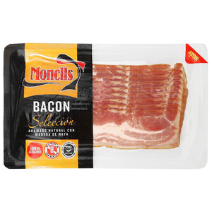 Imagen de MONELLS Bacon ahumado sin piel cortado en lonchas MONELLS Selección 140 g.