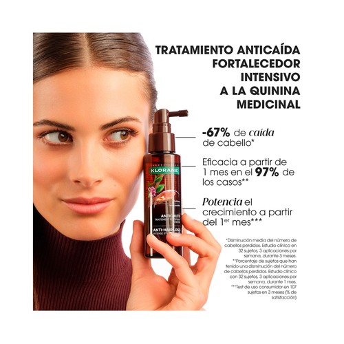 KLORANE Tratamiento anticaída fortalecedor intensivo con quinina medicinal 100 ml.