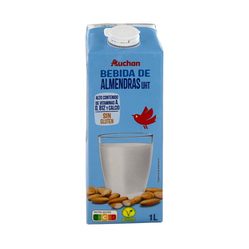 AUCHAN Bebida de almendras con calcio 1 l. Producto Alcampo