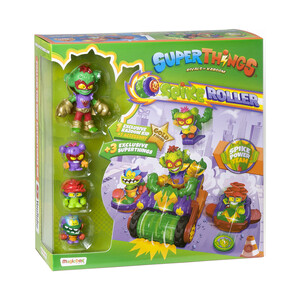 Conjunto de juego con figuras y vehículos Spike Roller SUPERTHINGS.