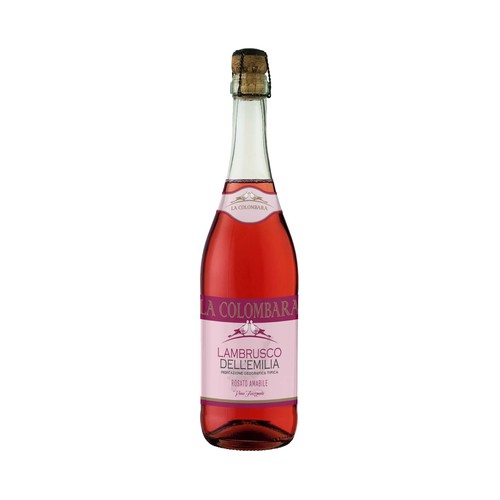 Vino rosado lambrusco de Italia LA COLOMBARA botella de 75 cl.