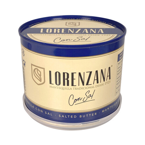 LORENZANA Lata de mantequilla tradicional con sal LORENZANA 500 g.