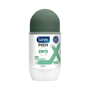 SANEX Men zero Desodorante roll on para hombres anti transpirante hasta 48 horas 50 ml.