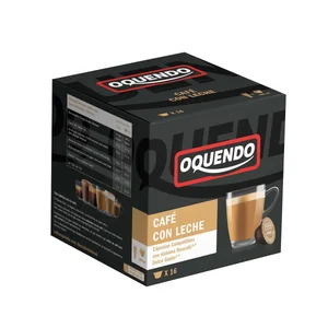 OQUENDO Café en cápsulas con leche 16 uds.