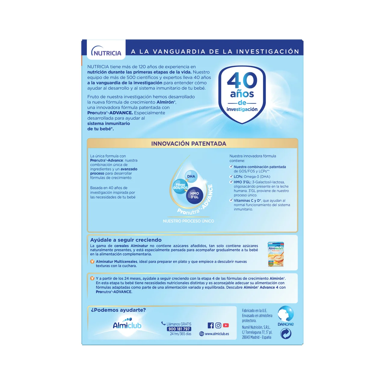 ALMIRÓN Leche (3) de continuación a partir de12 meses ALMIRÓN Advance 3 1200 g.