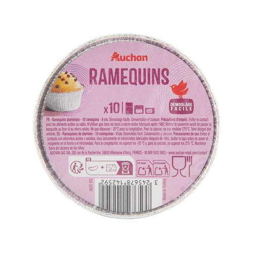 PRODUCTO ALCAMPO Bandejas (moldes) de 8 cm de aluminio especiales para muffins 10 uds