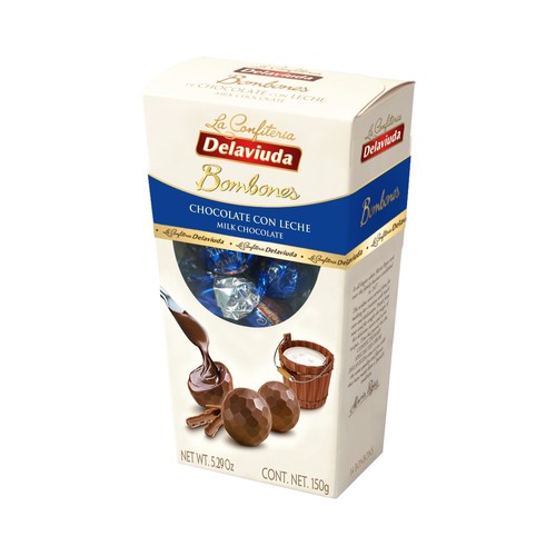 DELAVIUDA Bombones de chocolate con leche 150gr.