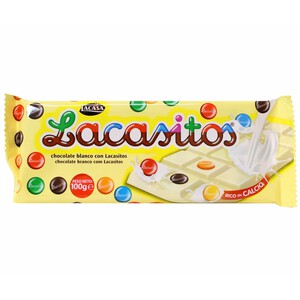Imagen de LACASITOS Chocolate blanco con Lacasitos, rico en calcio 100 g.