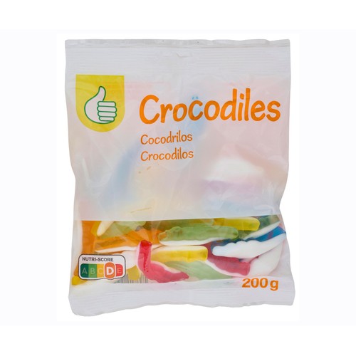 PRODUCTO ALCAMPO Golosinas con forma de cocodrilo 200 g.