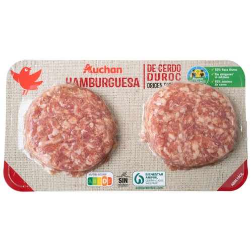 ALCAMPO CULTIVAMOS LO BUENO Hamburguesa de cerdo duroc  2x120 g.