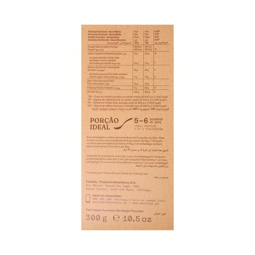 NACIONAL Cereales granola de avena integral con miel 300 g.