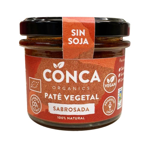 CONCA ORGANICS Paté vegetal sobrasada con maca, son soja, ecológico  110 g.
