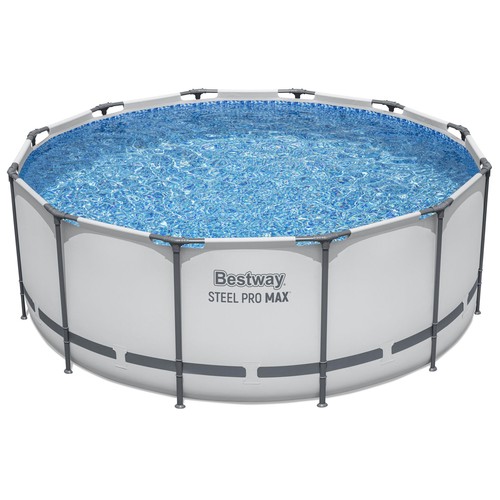 Piscina tubular con estructura metálica BESTWAY medidas 3,66x1,22 mts. con depuradora 2.006 litros/hora, escalera y cobertor.