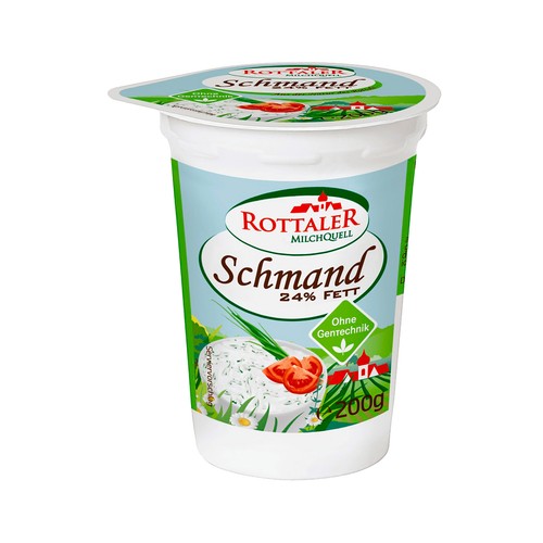 Imagen de Nata agria (24 % de materia grasa), ideal para cocinar ROTTALER 200 g.