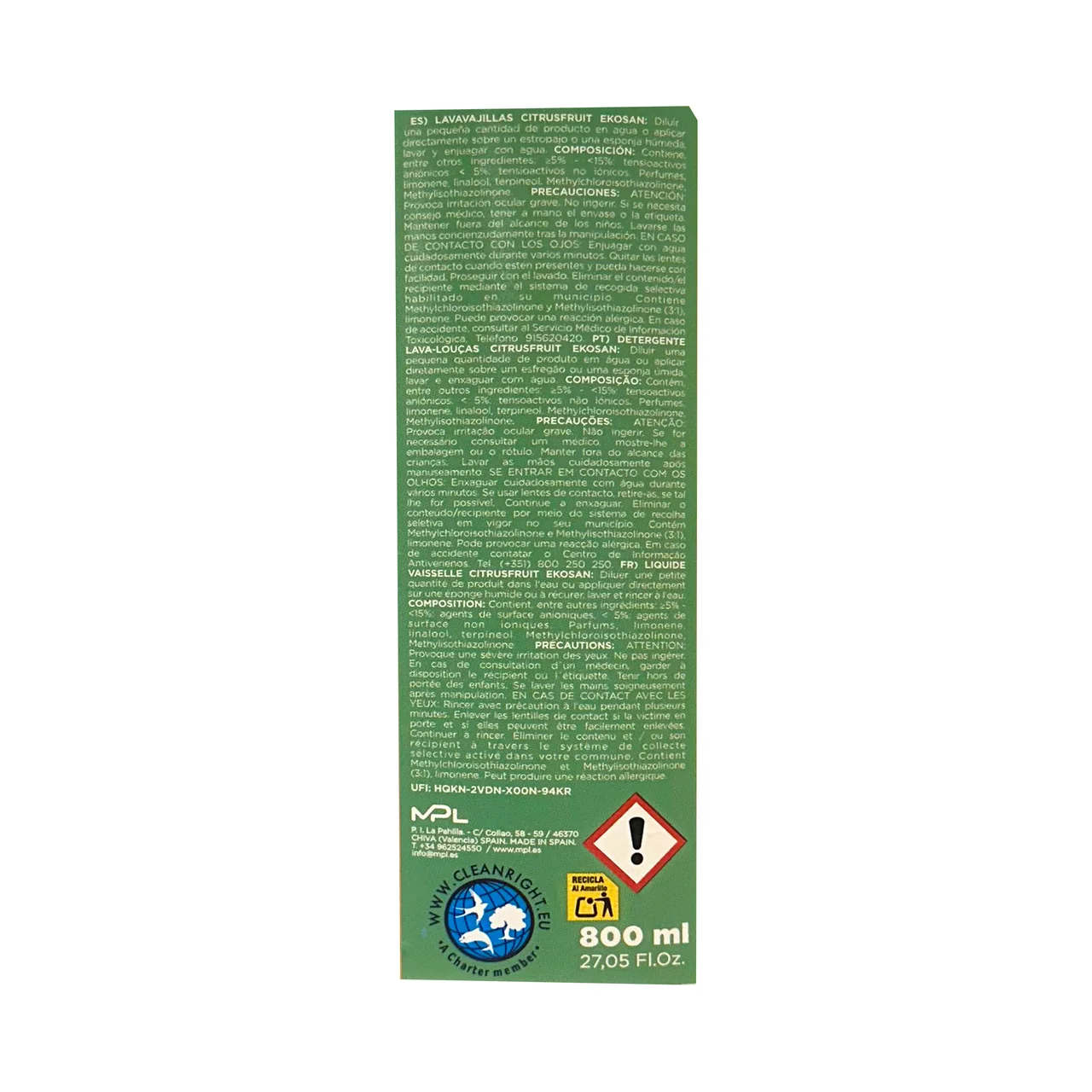 Lavavajillas citrus fruit 800ml