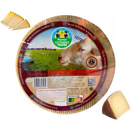 ALCAMPO CULTIVAMOS LO BUENO Queso viejo de oveja, leche cruda - Tapeo 3 a 5 mm