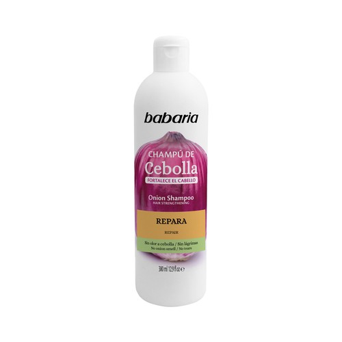 BABARIA Champú reparador con cebolla 380 ml.