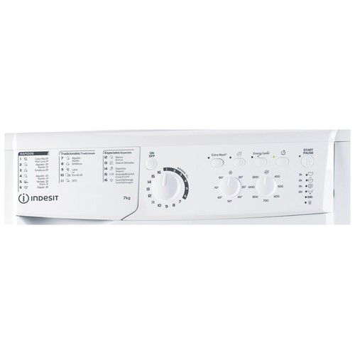 Lavadora INDESIT EWC 71252 W SPT N capacidad de carga: 7KG, clasificación energética: E, 1200RPM, H: 85cm, A: 60cm, F: 53cm.
