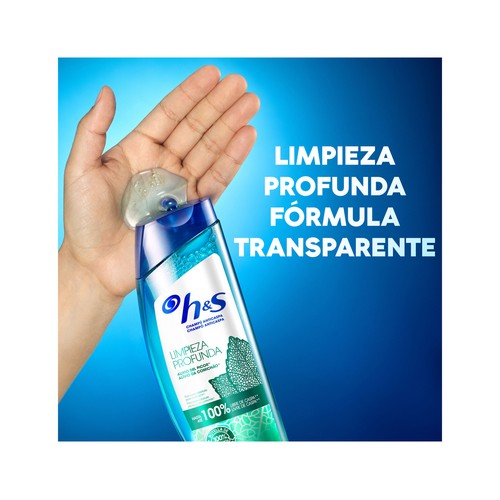 H&S Limpieza profunda Champú anticaspa (hasta 72 horas) que ayuda a aliviar el picor 300 ml.