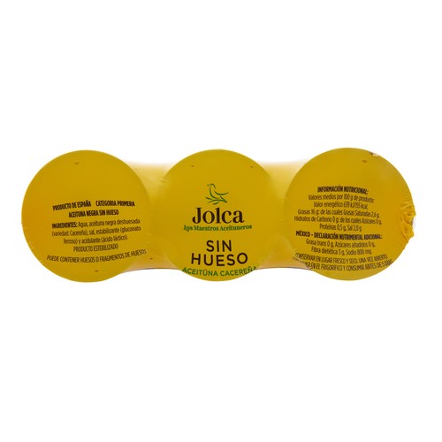 JOLCA Aceituna negras, variedad Cacereña 3 ud x40 g.