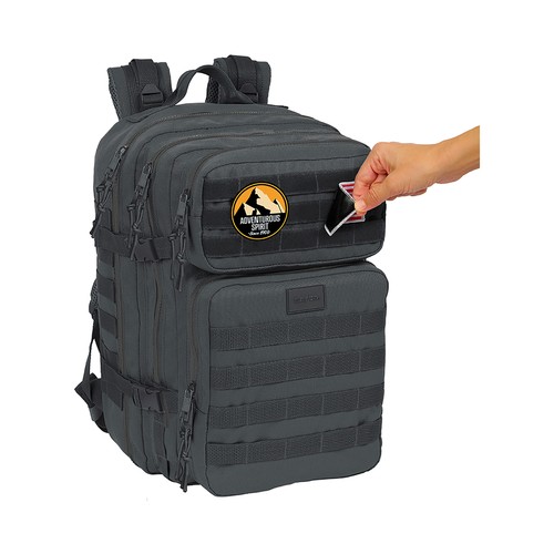 Mochila multibolsillos con departimento para portátil 15,6", color gris, SAFTA.